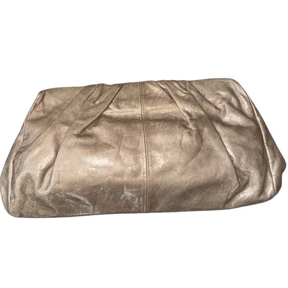 Hobo International Leather Dumpling Clutch W/Strap‎ Purse Handbag Crossbody Grey - Picture 12 of 12